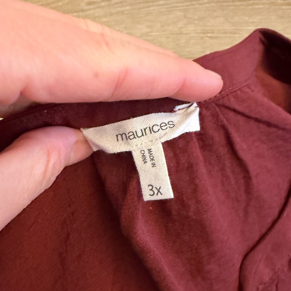 Maurices Deep Red Blouse - Picture 2 of 4